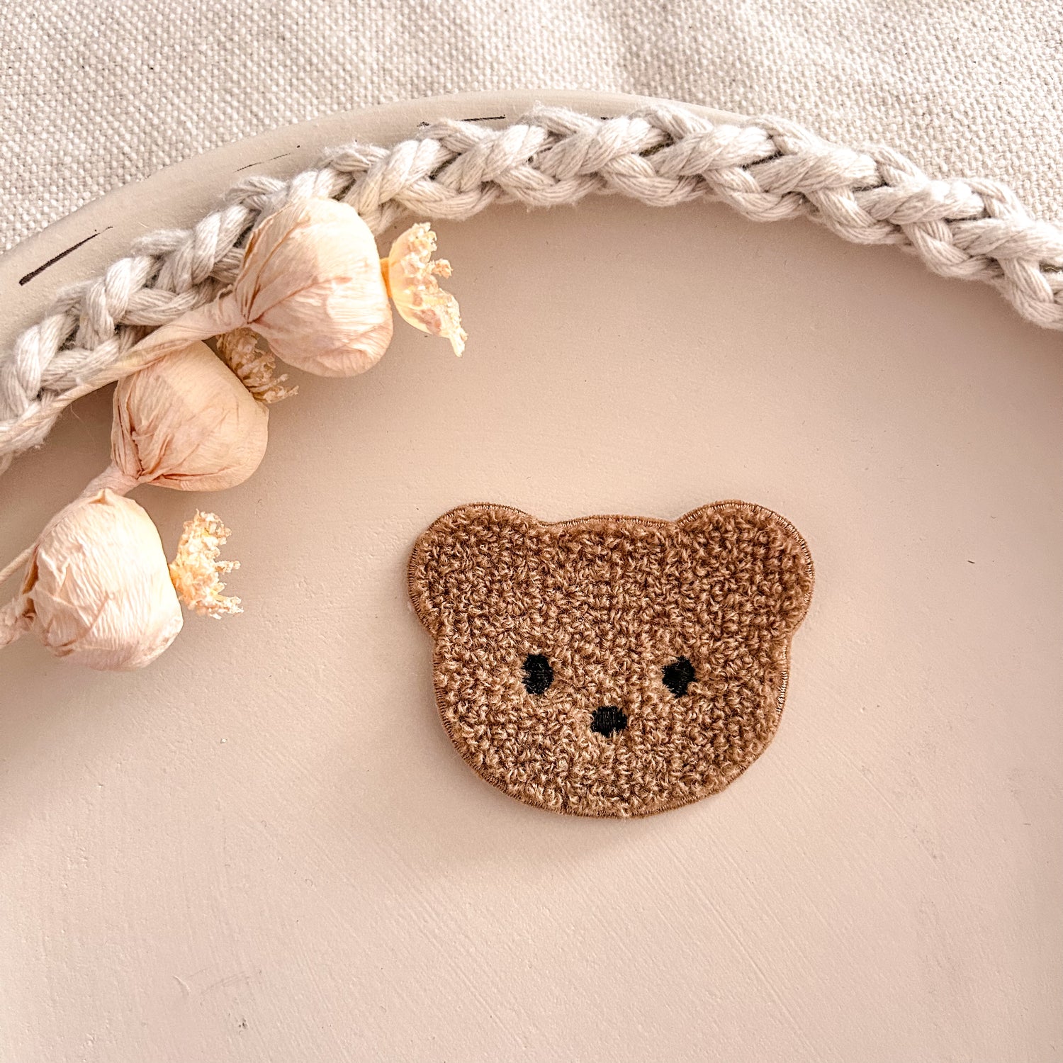 Chenillepatch Bär braun zum Aufbügeln 3100-0001 28-2