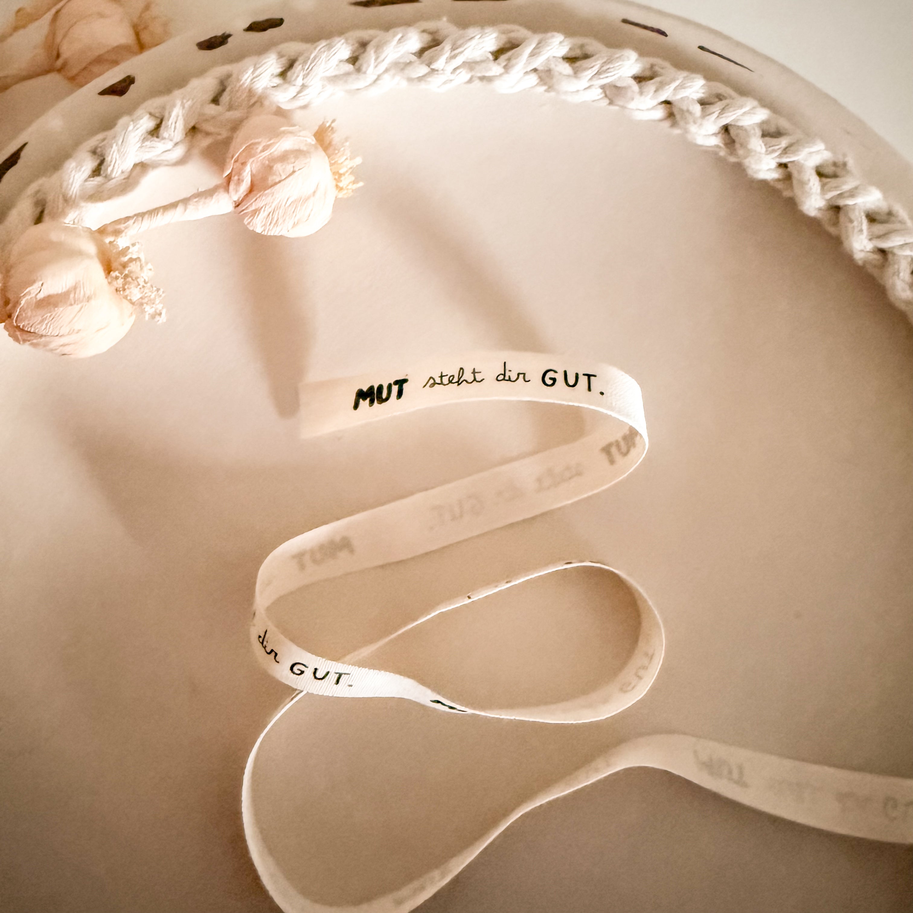 1m Baumwollkordel Mut steht dir gut. 1800-0014
