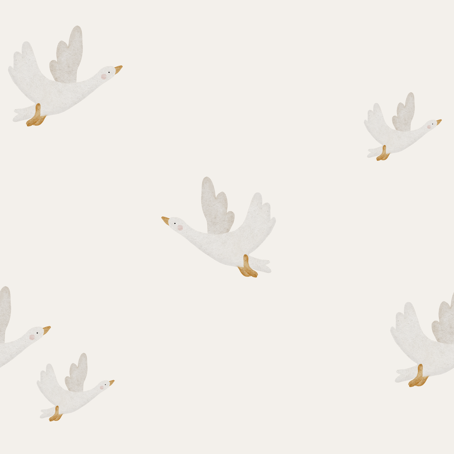 0.5m Lagerware Gans weit oben Creme KF 24-0056