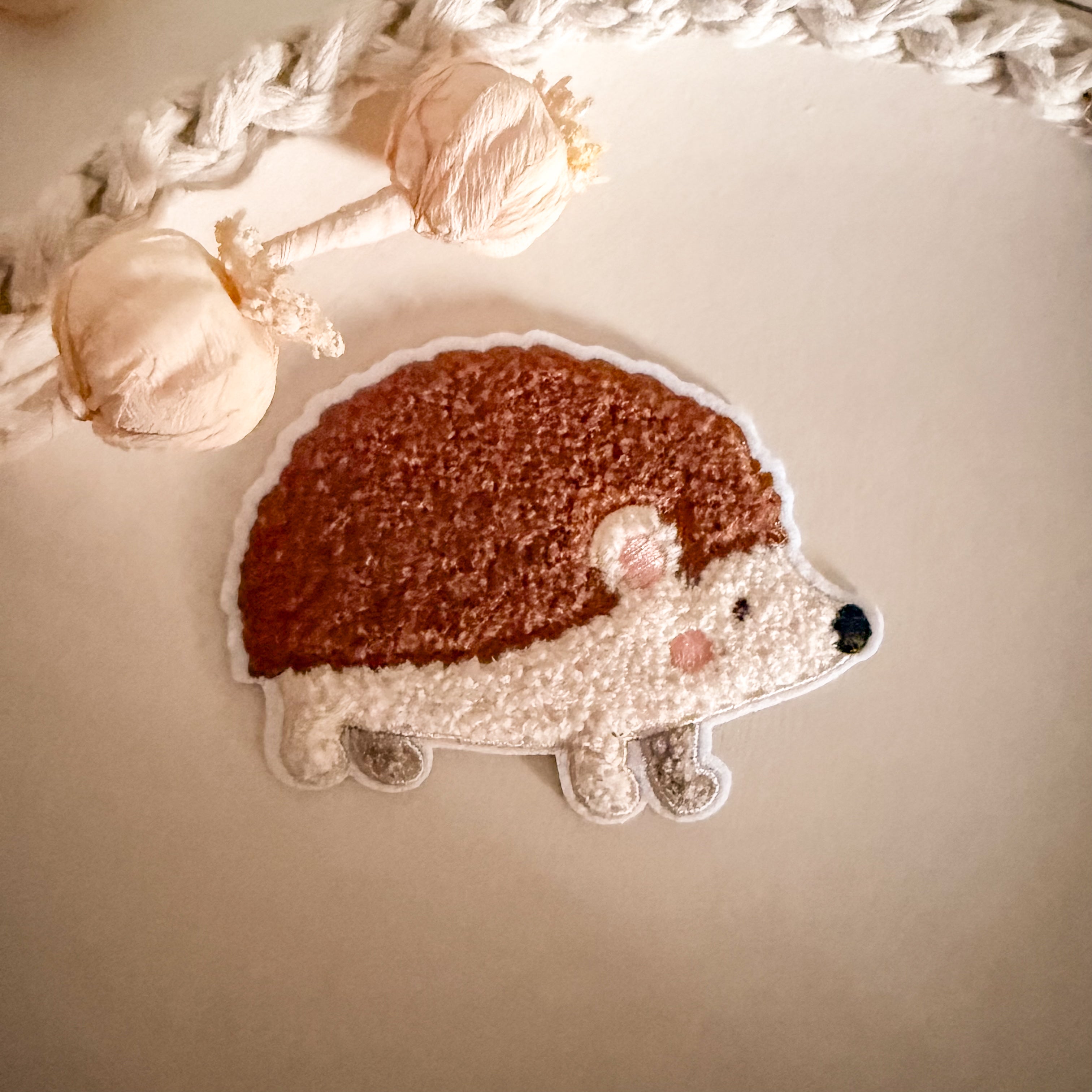 Chenillepatch Igel KF Breite 10cm (zum Aufbügeln) 3100-0058