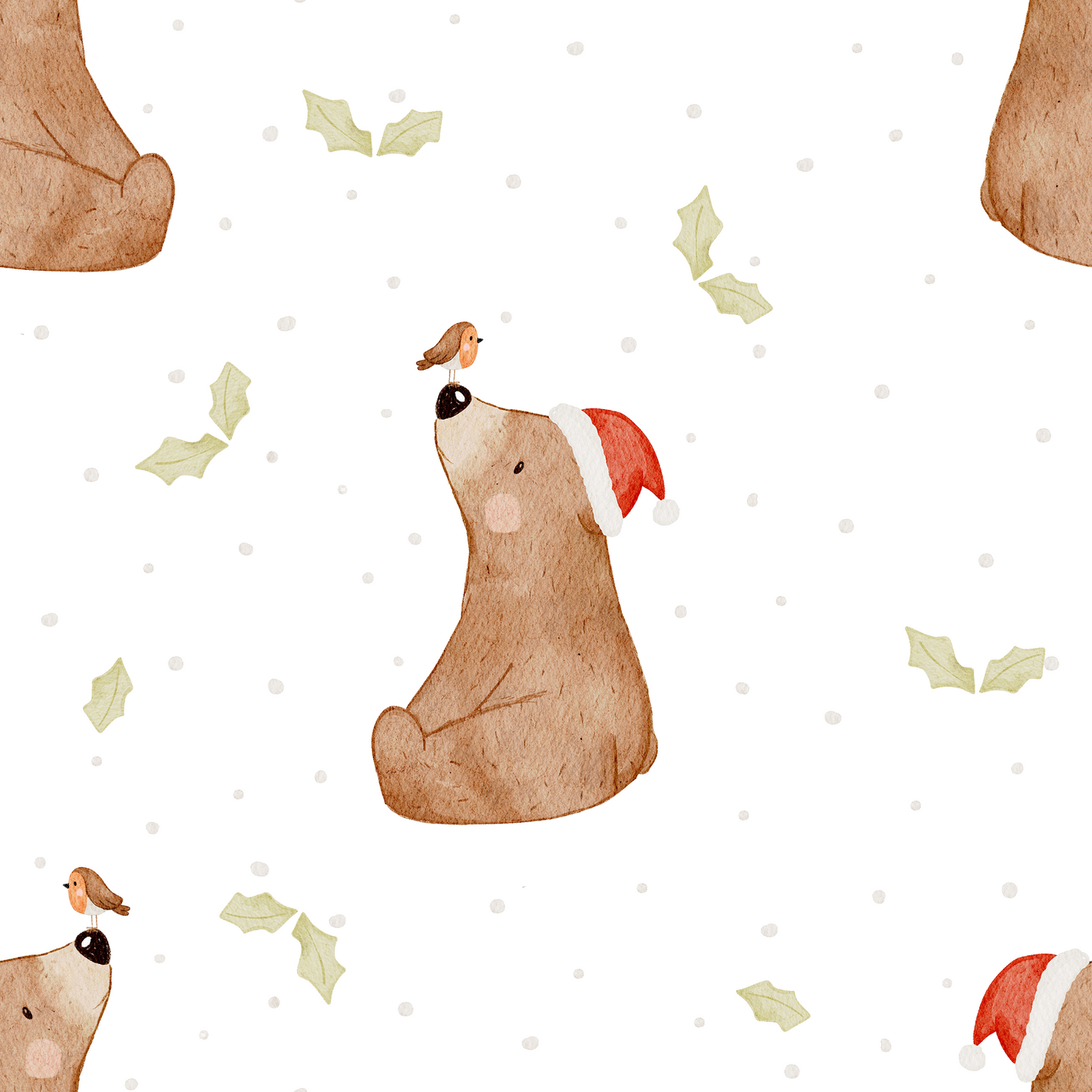 0.5m Lagerware Weihnachtsbär offwhite Hejhanni 25-0005-1