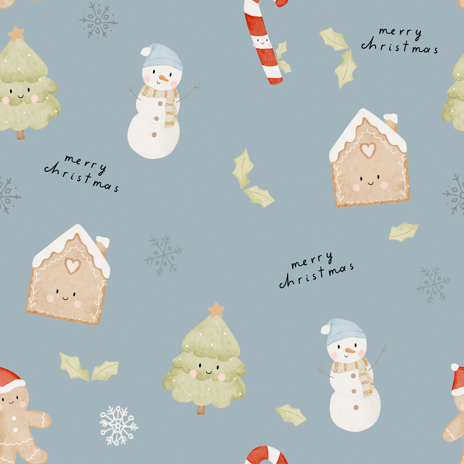 0.5m Lagerware Winterwunderland sky Hejhanni 25-0011-1