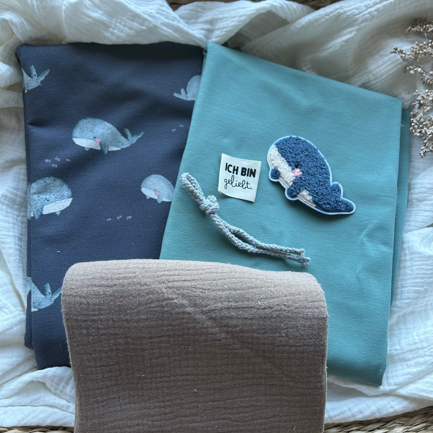 Kombipaket Goodbye 50% Schwer verliebt Blau French Terry