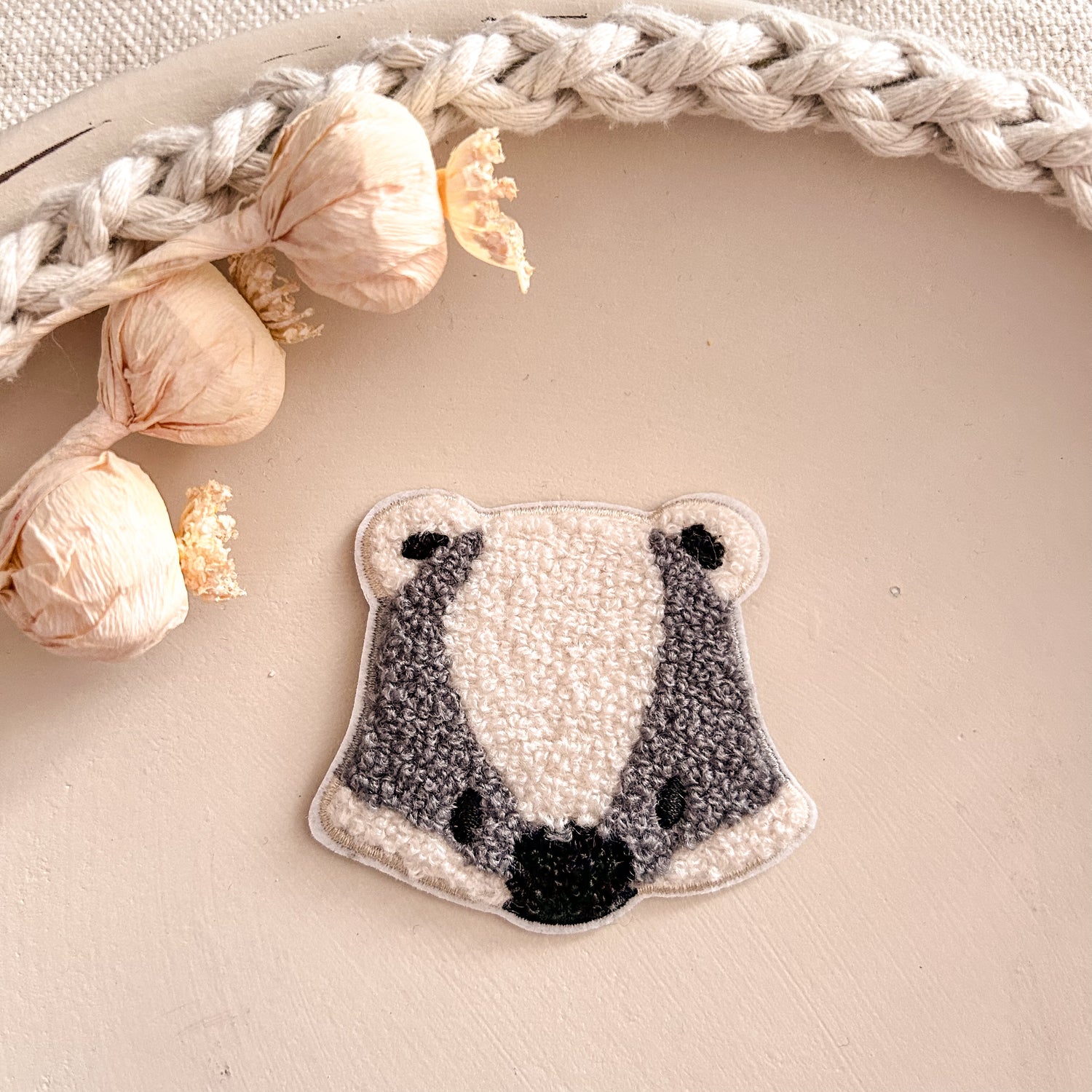 Chenillepatch Dachs Michelkids Breite 7cm (zum Aufbügeln) 3100-0014 30-1