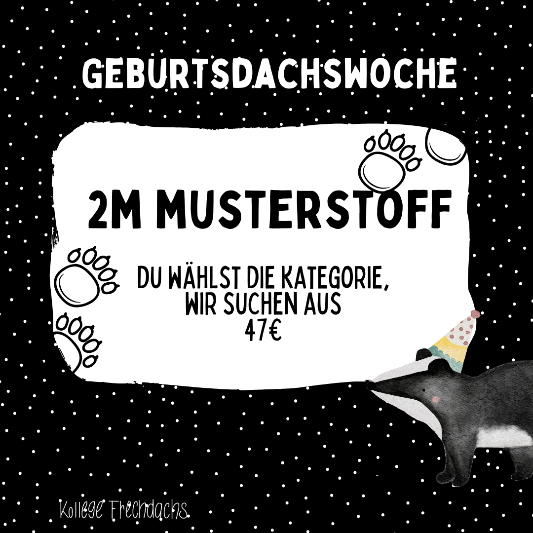 Geburts-Dachs 2x1m Musterstoff