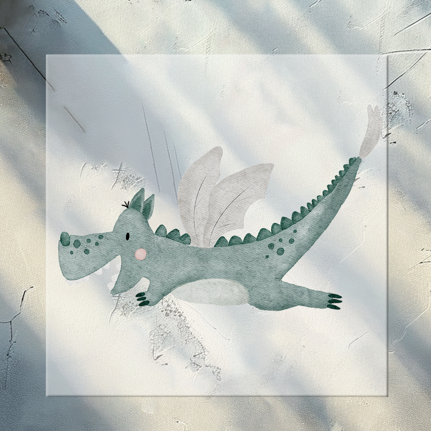 Bügelbild Drachenflug KF 100-0032 12cm breit