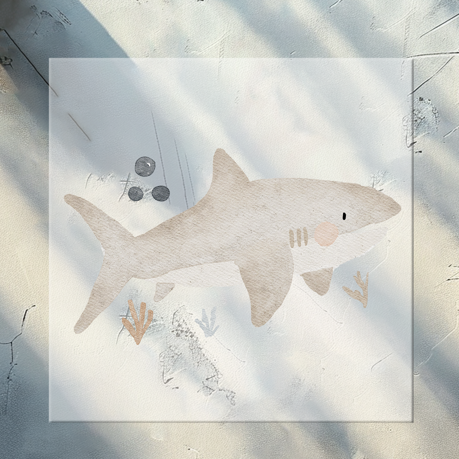 Bügelbild Hai KF 100-0019 12cm breit 5-3,2