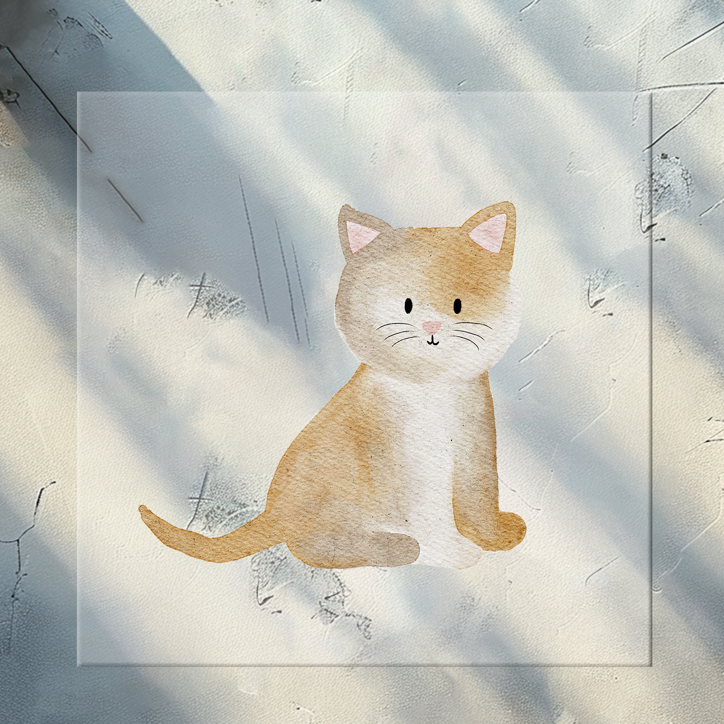 Bügelbild Katze orange KF 100-0024 10cm hoch 5-2.3