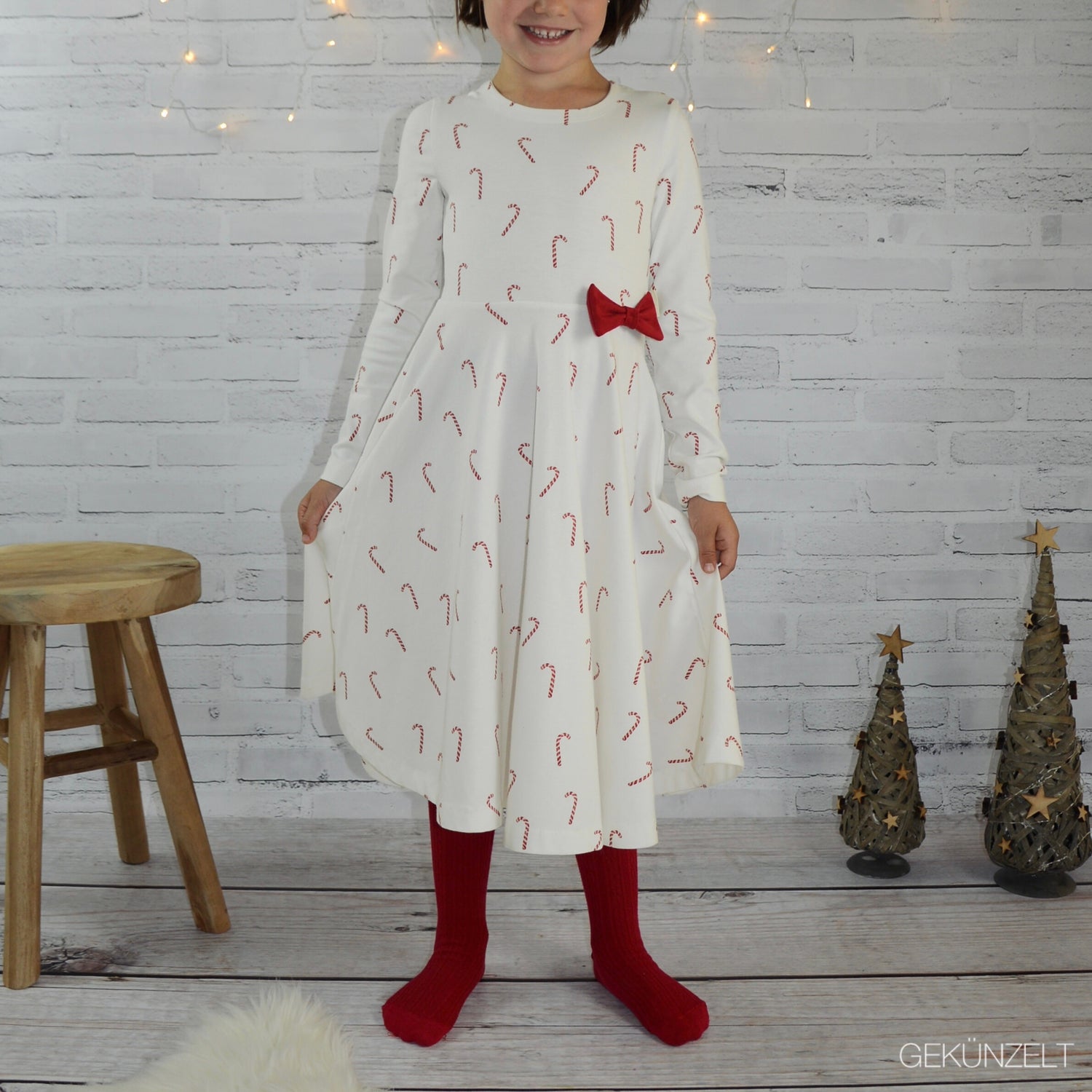 0.5m Lagerware Candy cane Weiss Lumelo and Ginger 24-0117