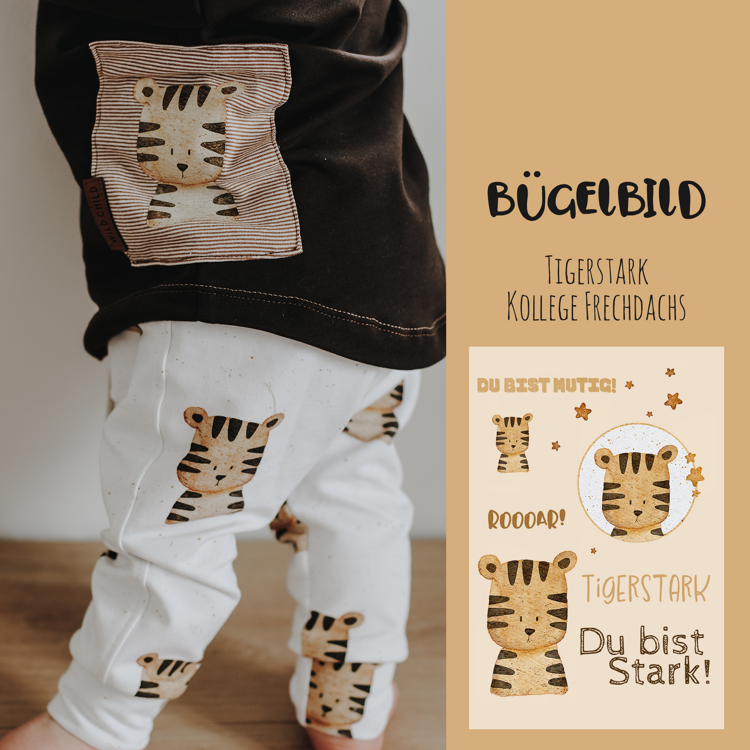 Bügelbild Tigerstark 100-0002