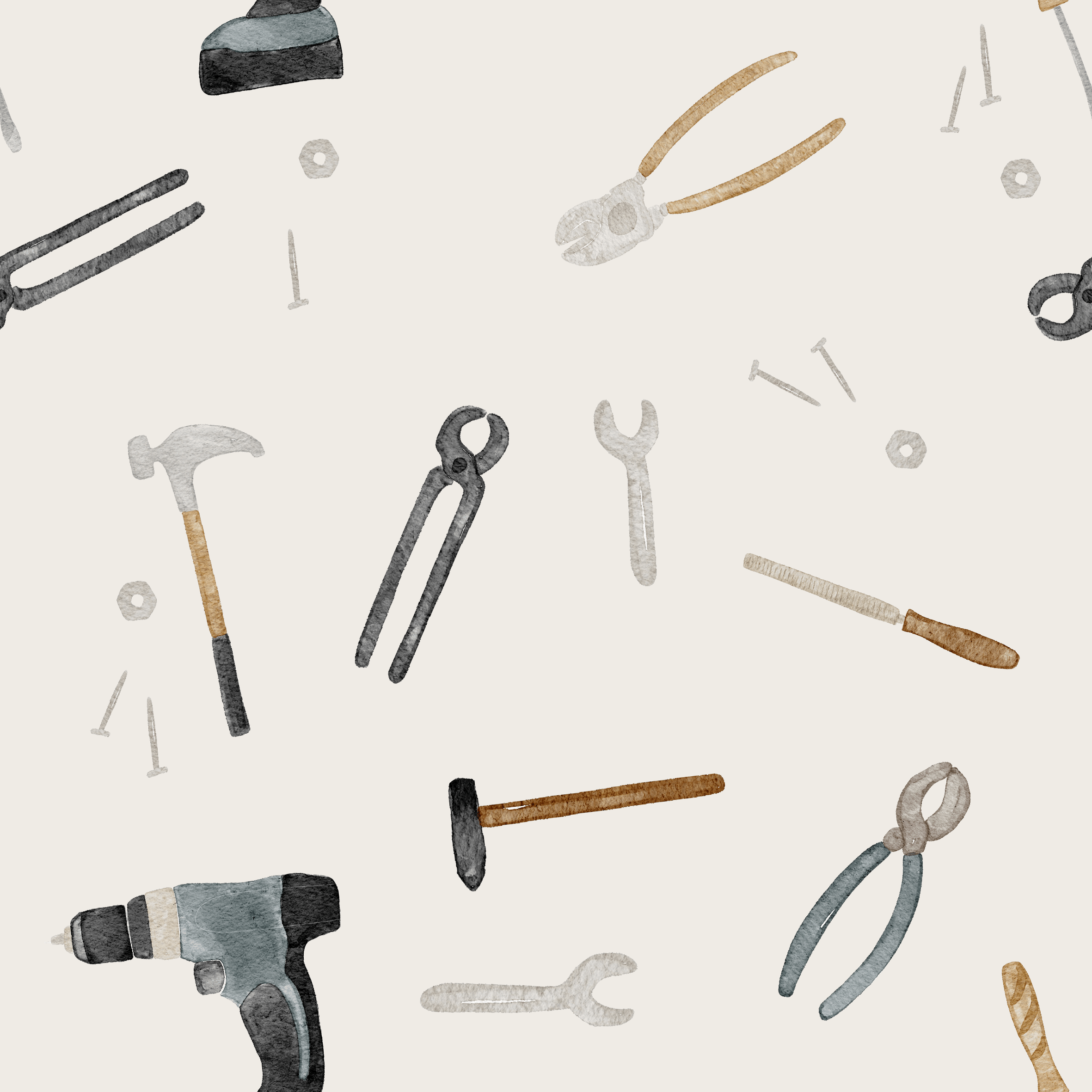 0.5m Lagerware Kleiner Handwerker creme Hejhanni 21-0062-4