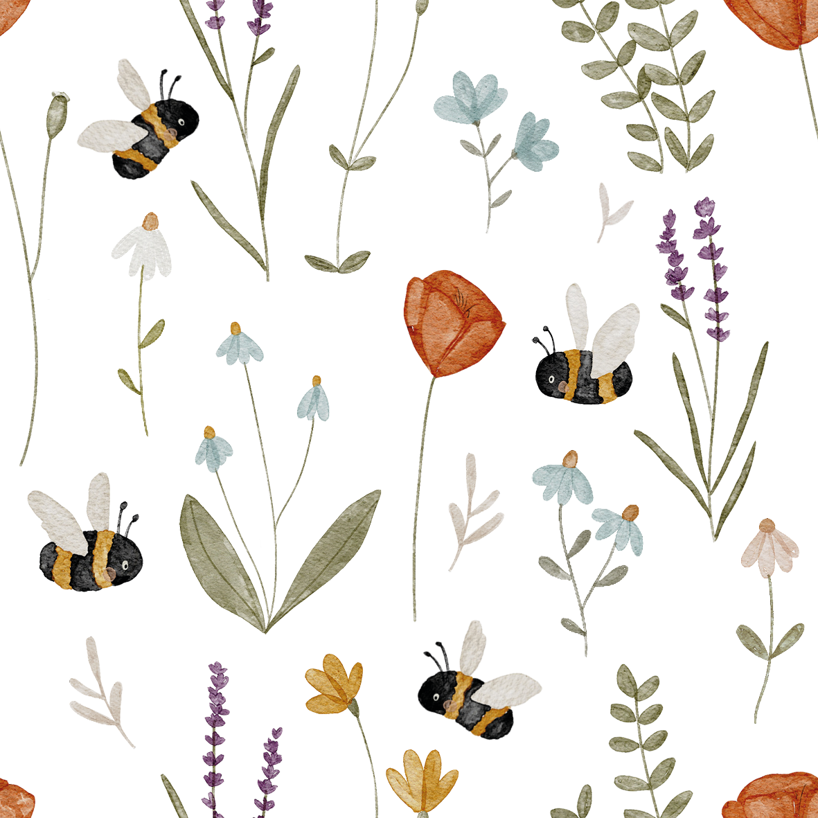 0.5m Lagerware Hummelfrühstück  weiß Hejhanni 21-0063-2