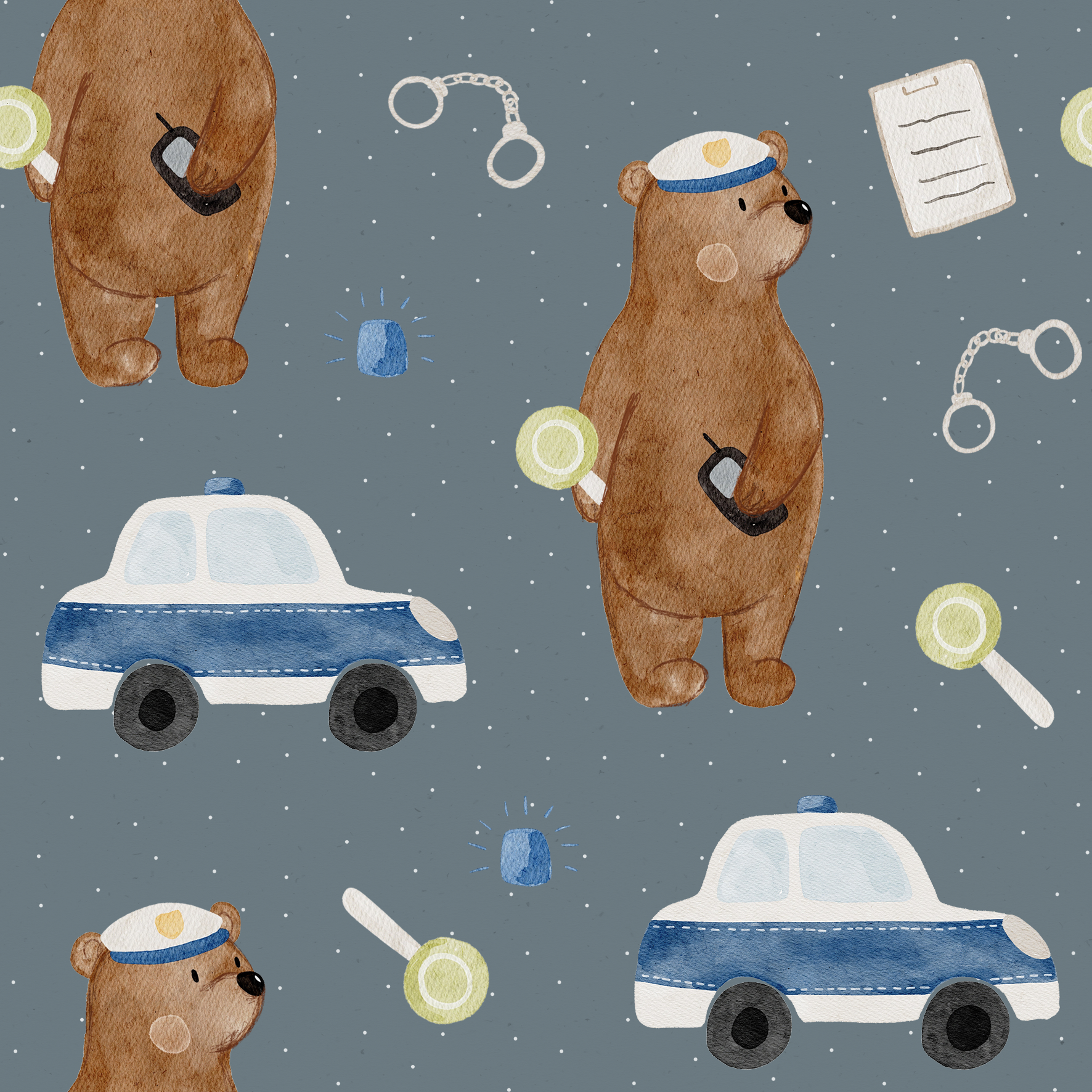 0.5m Lagerware Polizeibär Hejhanni 23-0125