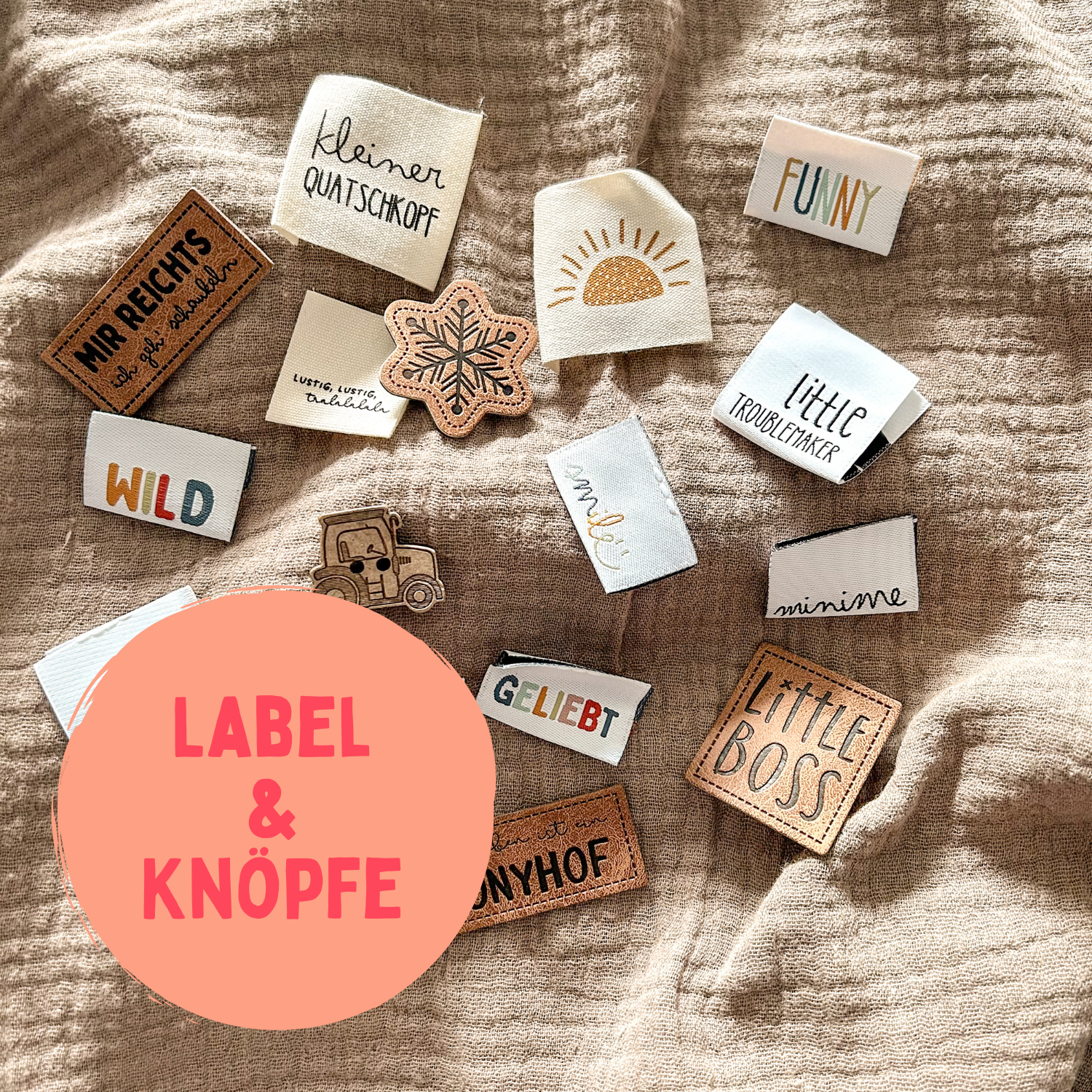 Label (Kunstleder, Weblabel, Baumwollabel)