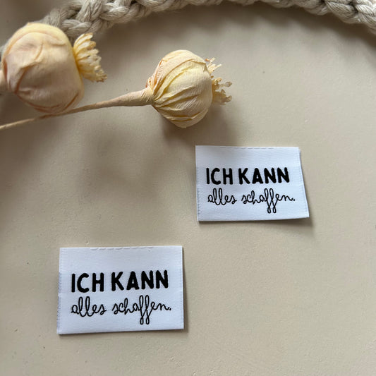 1 Set (5 Stück) Weblabel Ich kann alles schaffen 1500-0030