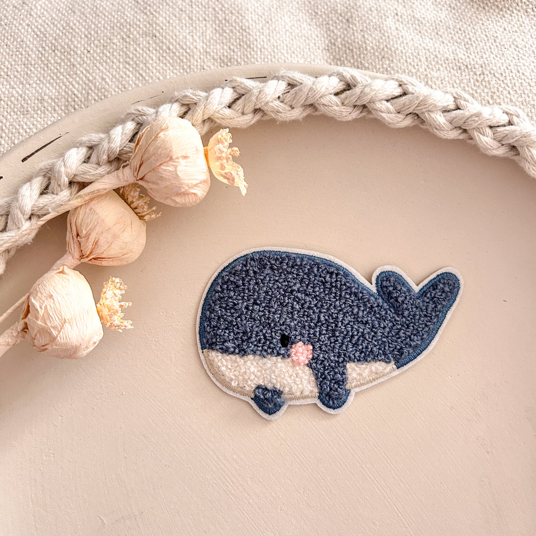 Chenillepatch Wal kf Breite 7cm (zum Aufbügeln) 3100-0010 29-3