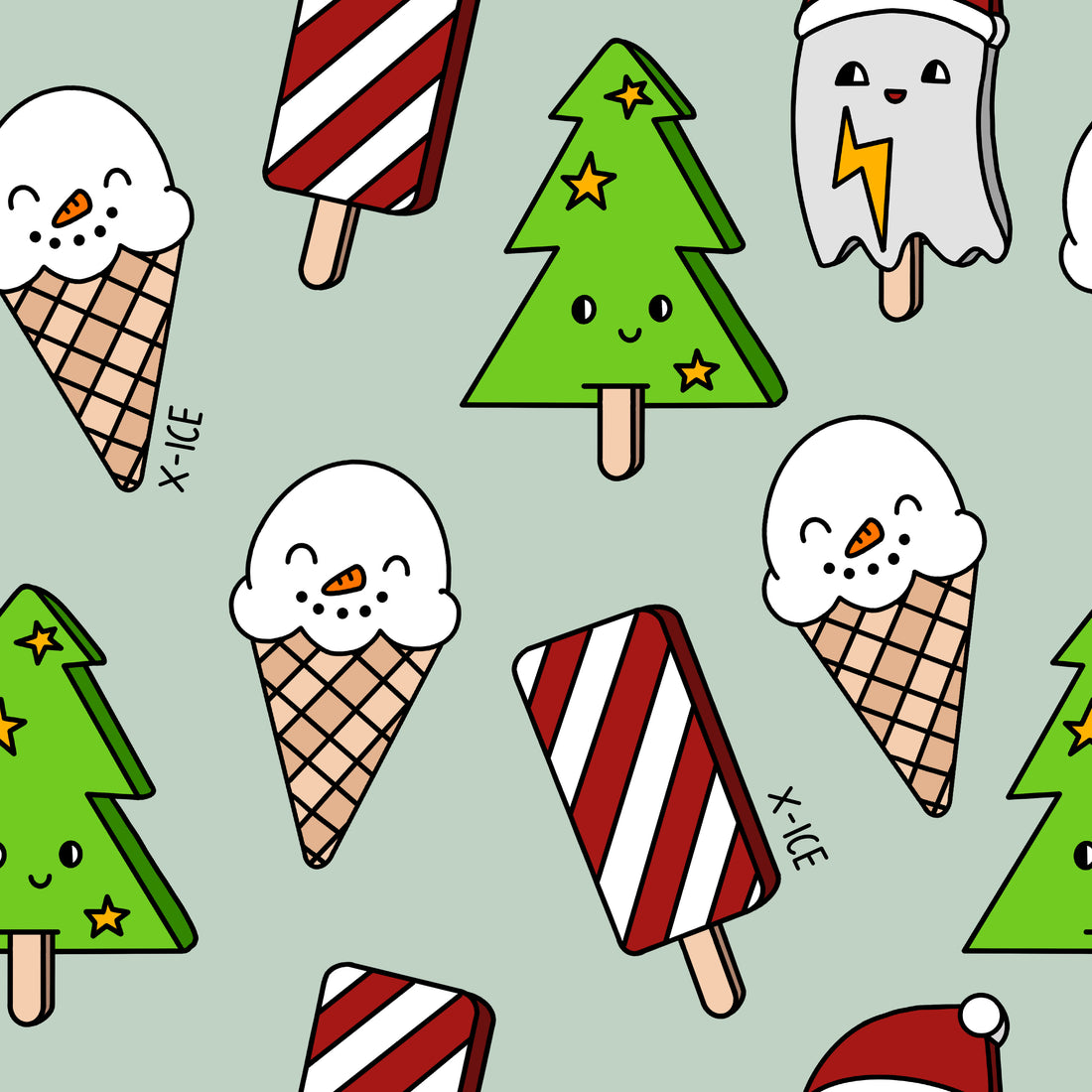 0.5m Vorbestellung Party on Ice Mint Katzengold Design 26-0034