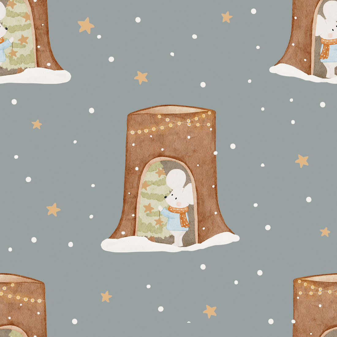 0.5m Lagerware Weihnachten im Mauseloch Stone Hehanni 24-0113-1