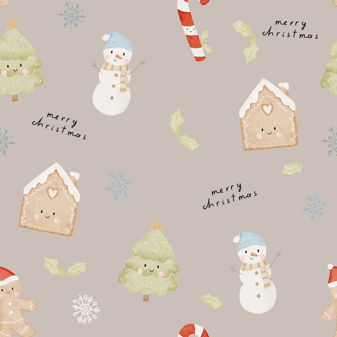 0.5m Lagerware Winterwunderland beige Hejhanni 25-0011