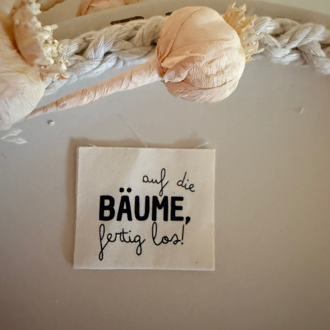 1 Set (5 Stück) Baumwolllabel Auf die Bäume fertig los 1600-0038