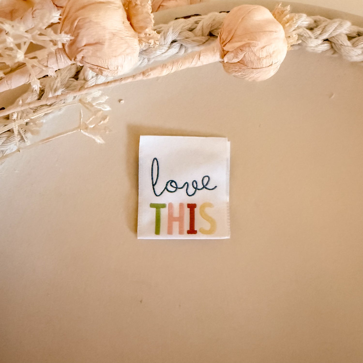 1 Set (5 Stück) Weblabel love THIS bunt 1500-0040