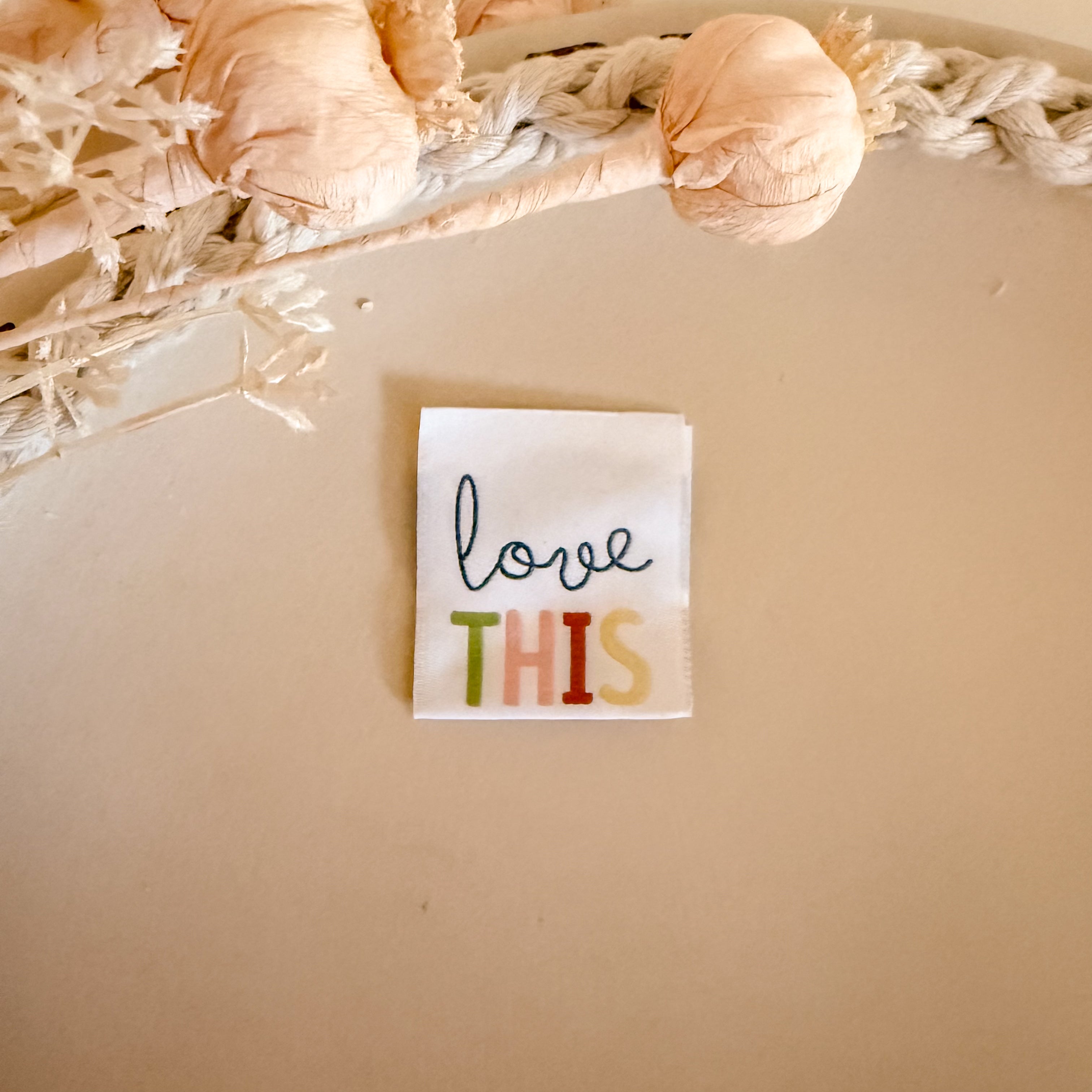 1 Set (5 Stück) Weblabel love THIS bunt 1500-0040