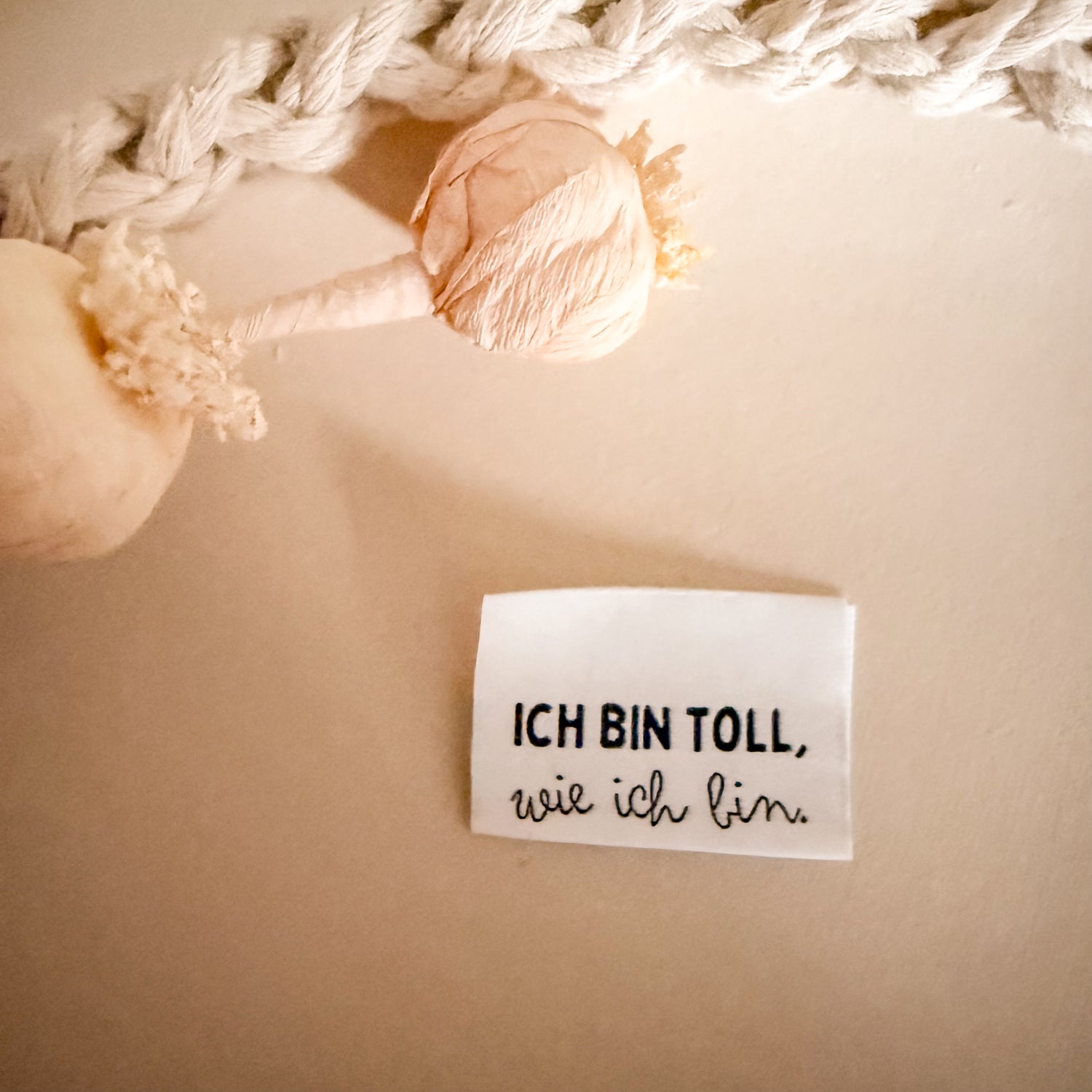 1 Set (5 Stück) Weblabel Ich bin toll, wie ich bin. 1500-0036 18 6.1-6.2