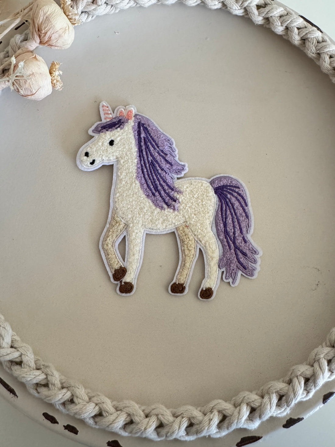 Chenillepatch Einhorn Kollege Frechdachs Breite 12 (zum Aufbügeln) 3100-0052