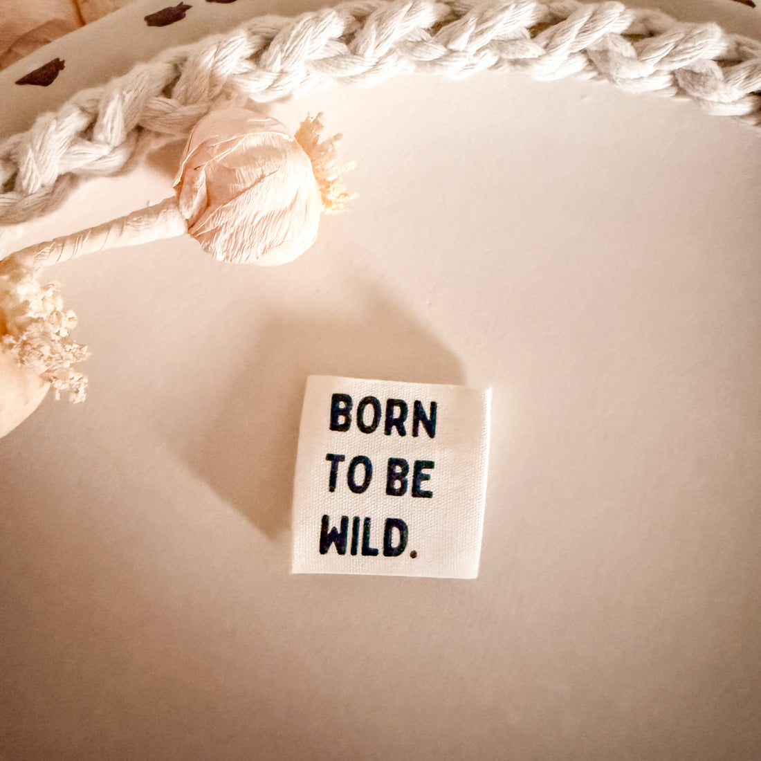 1 Set (5 Stück) Baumwolllabel Born to be wild 1600-0042