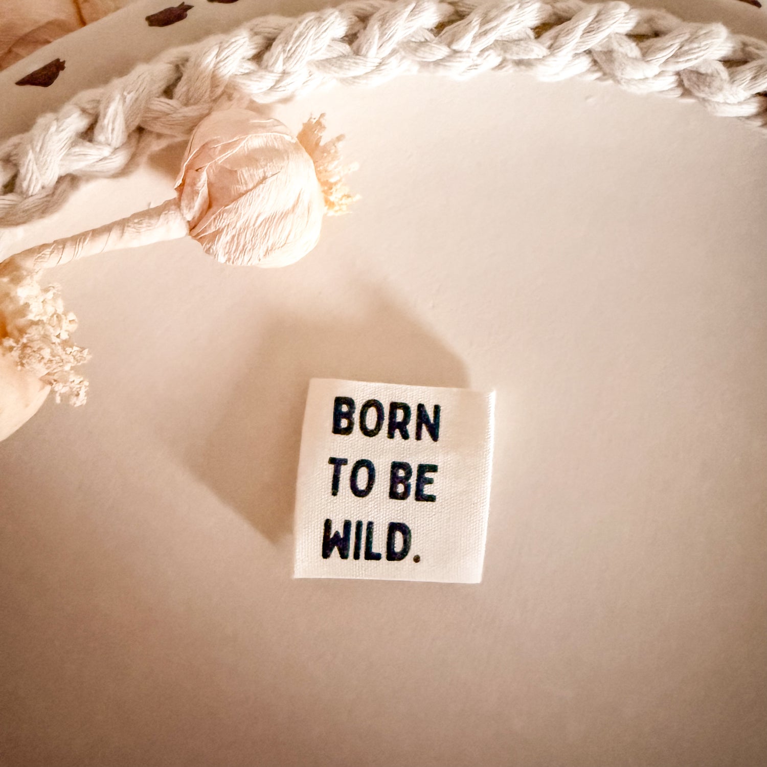 1 Set (5 Stück) Baumwolllabel Born to be wild 1600-0042