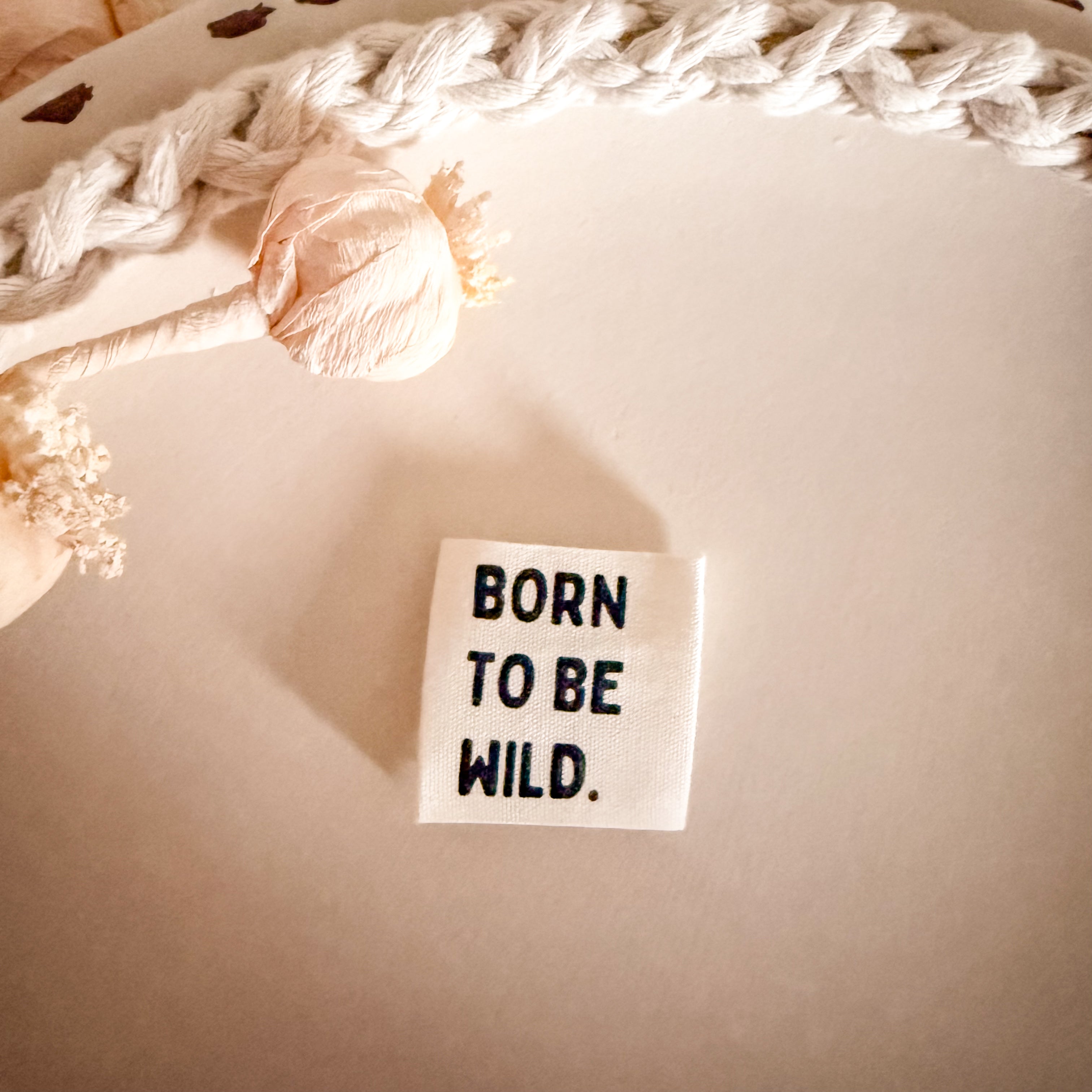 1 Set (5 Stück) Baumwolllabel Born to be wild 1600-0042