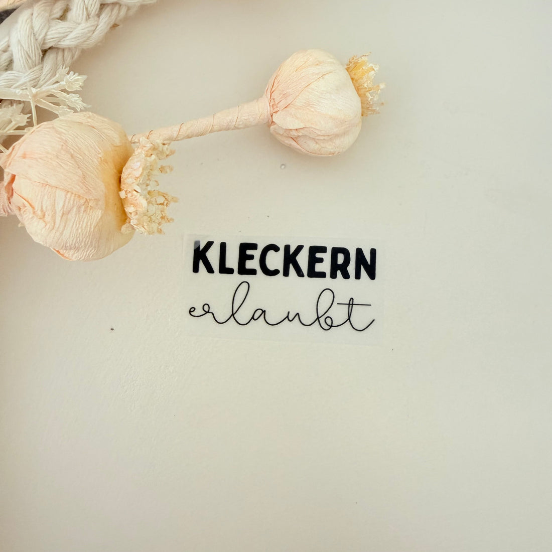 Bügelbild Kleckern erlaubt KF 5cm breit 100-0056
