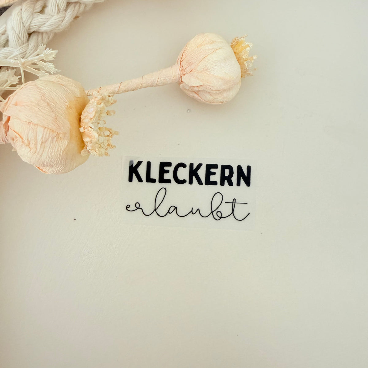 Bügelbild Kleckern erlaubt KF 5cm breit 100-0056
