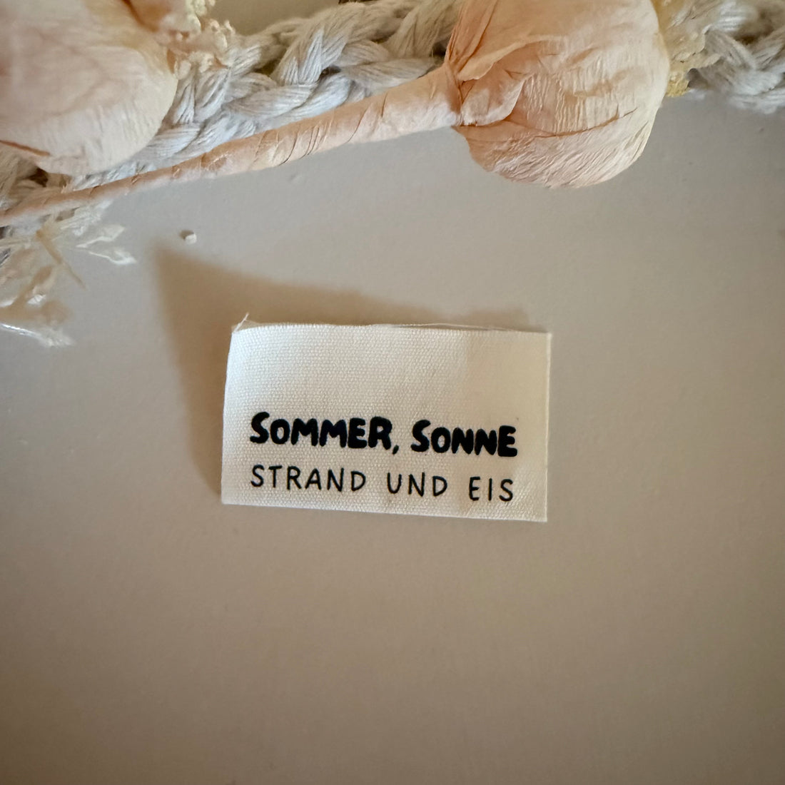 1 Set (5 Stück) Baumwolllabel Sommer, Sonne, Strand und Eis 1600-0041