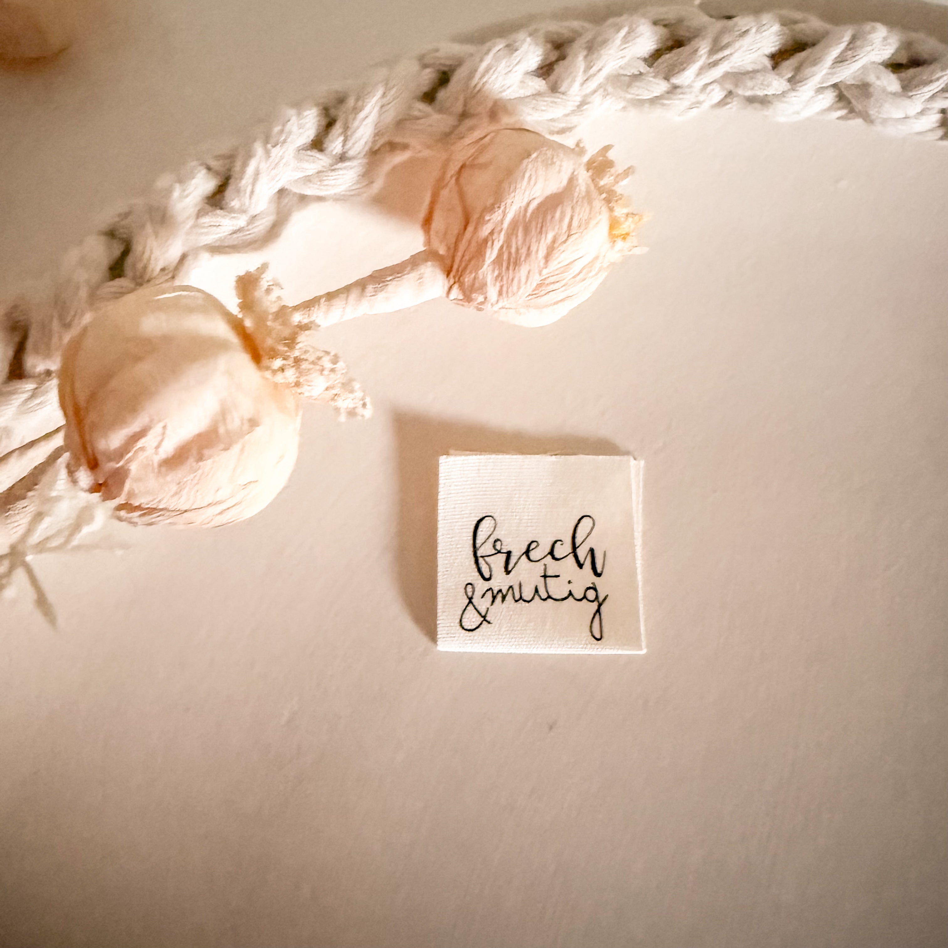 1 Set (5 Stück) Baumwolllabel frech &amp; mutig 1600-0039 16-3.3/3.4