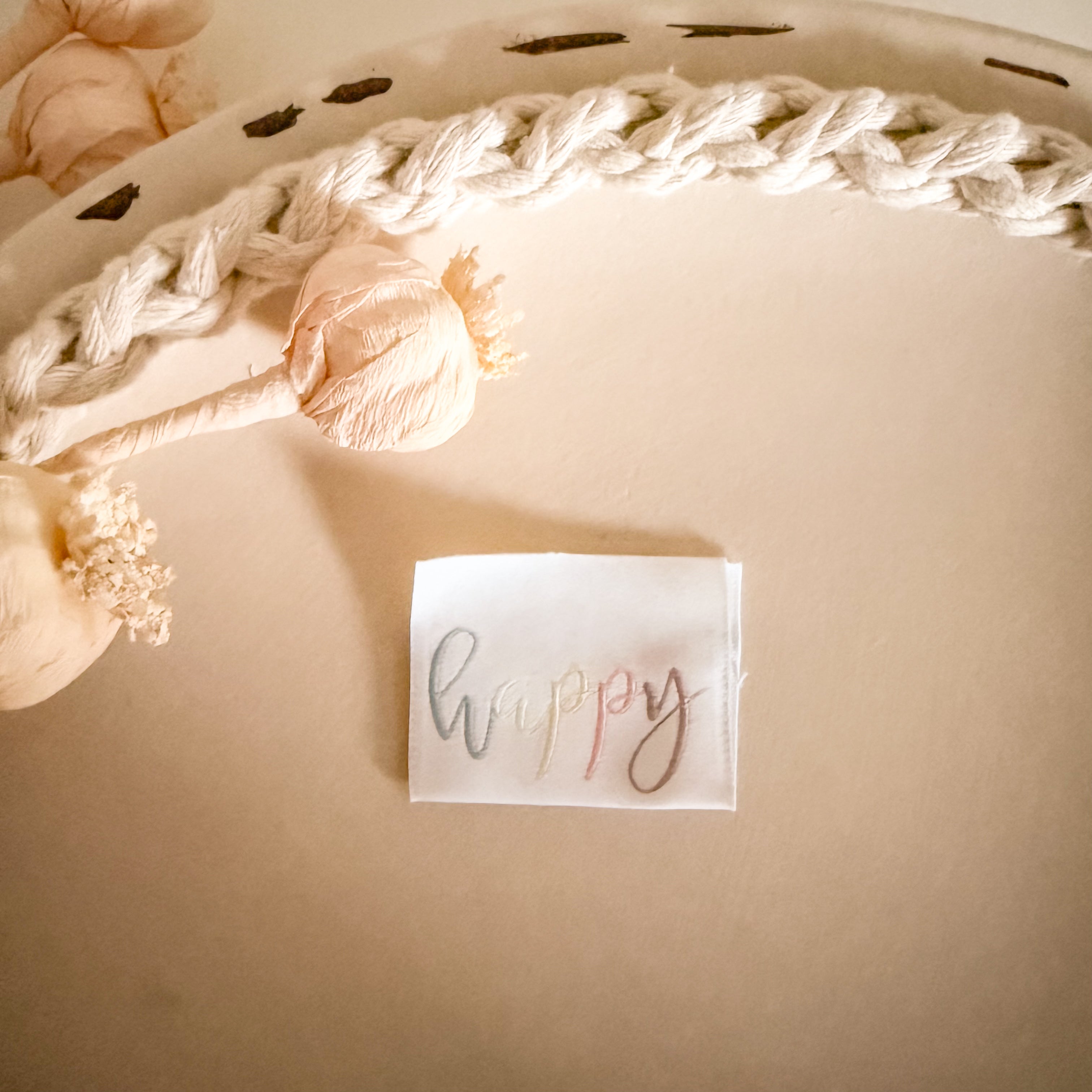 1 Set (5 Stück) Weblabel happy ohne Punkte 1500-0040