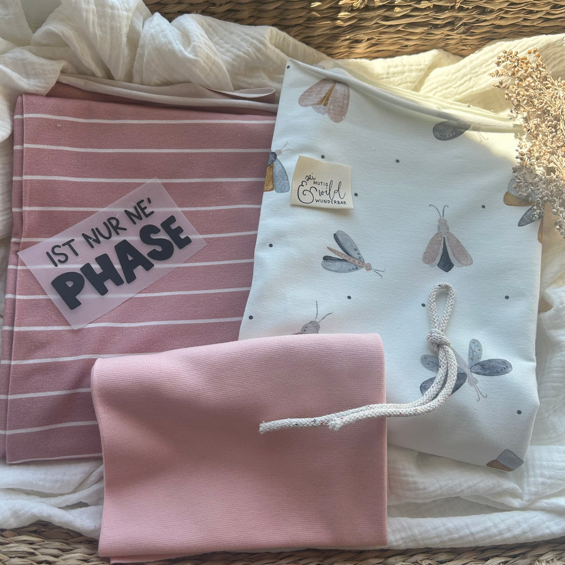 Kombipaket Goodbye 50% Sommerfalter Jersey mit rosa