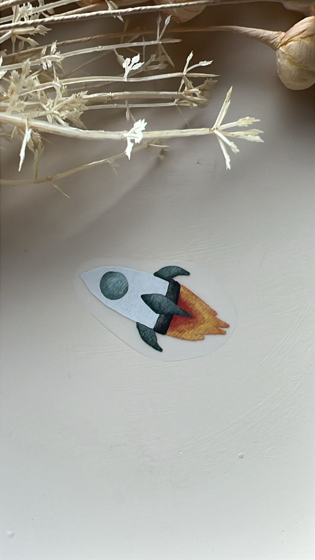 Bügelbild Rakete KF 100-0051 6,5cm hoch 10-3.1