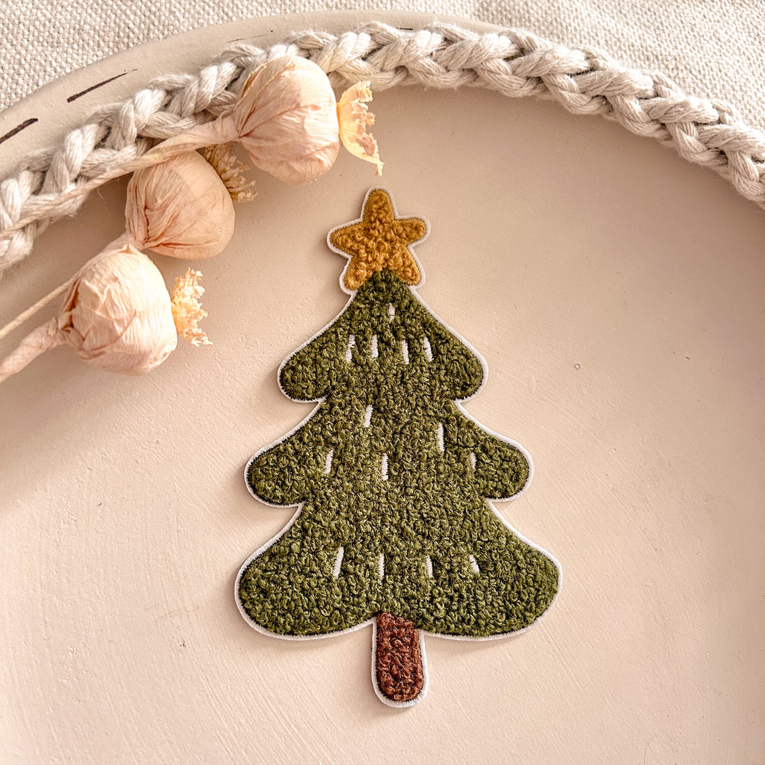 Chenillepatch Tannenbaum 13cm hoch (zum Aufbügeln) 3100-0025 31-1
