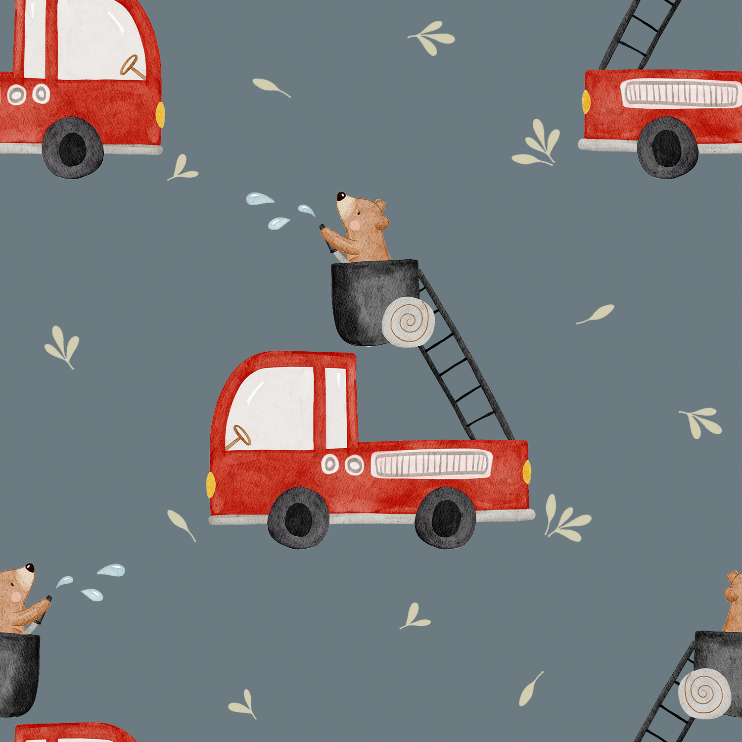 0.5m Lagerware Feuerbärauto Blau Hejhanni 24-0080-1