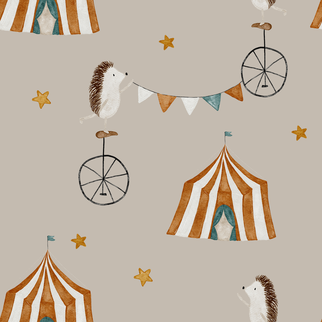 0.5m Lagerware Morgens Zirkus, abends Theater Taupe Hejhanni 26-0026
