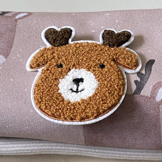 Chenillepatch Rentier 7cm breit (zum Aufbügeln) 3100-0024 31-1