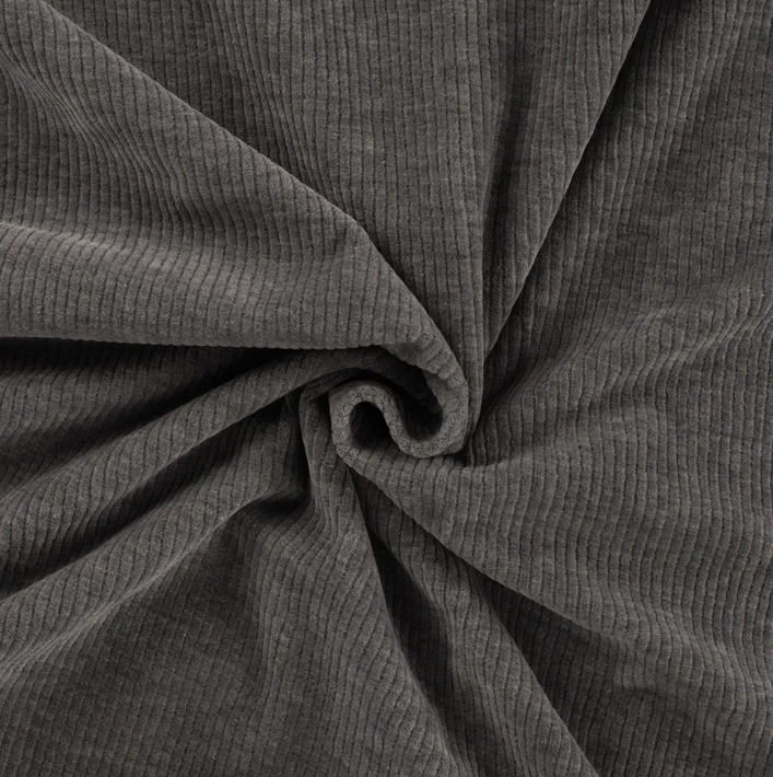 0.5m Vorbestellung Cordjersey Grau 3010-0006-1