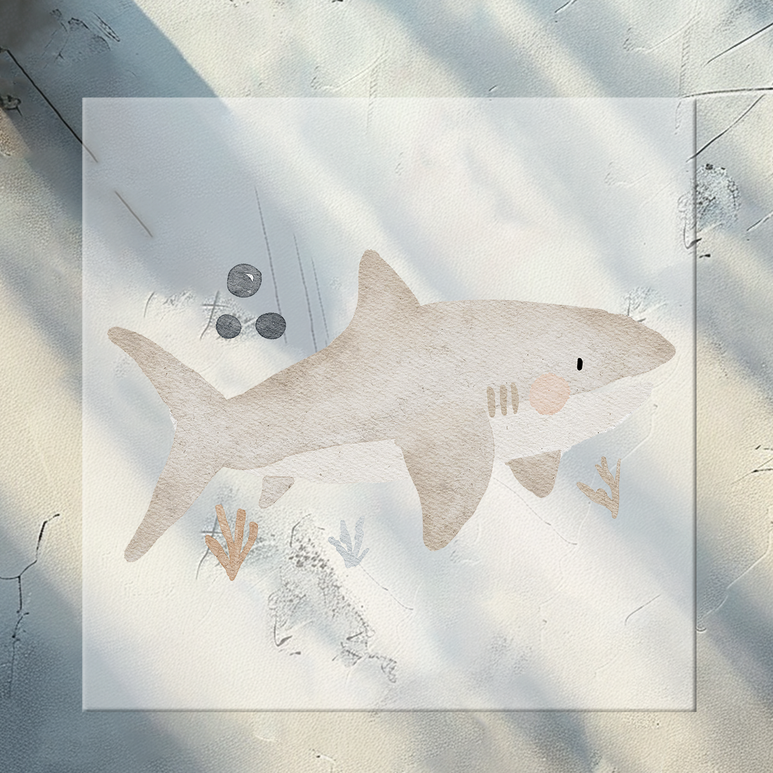 Bügelbild Hai KF 100-0019 12cm breit 5-3,2