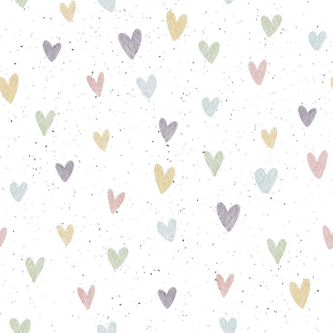 0.5m Lagerware Pastell Hearts Creme KF 26-0007