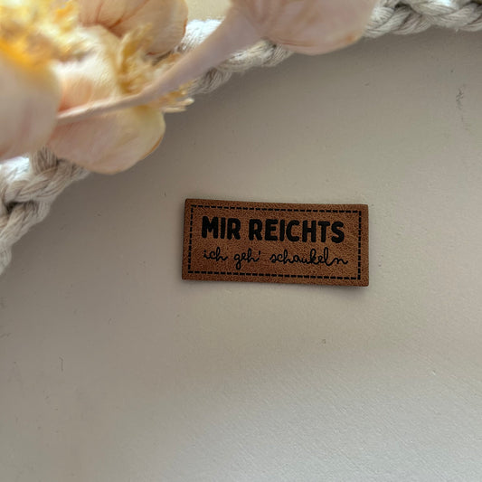 1 Kunstlederlabel Mir reichts, ich geh schaukeln! 2010-0046