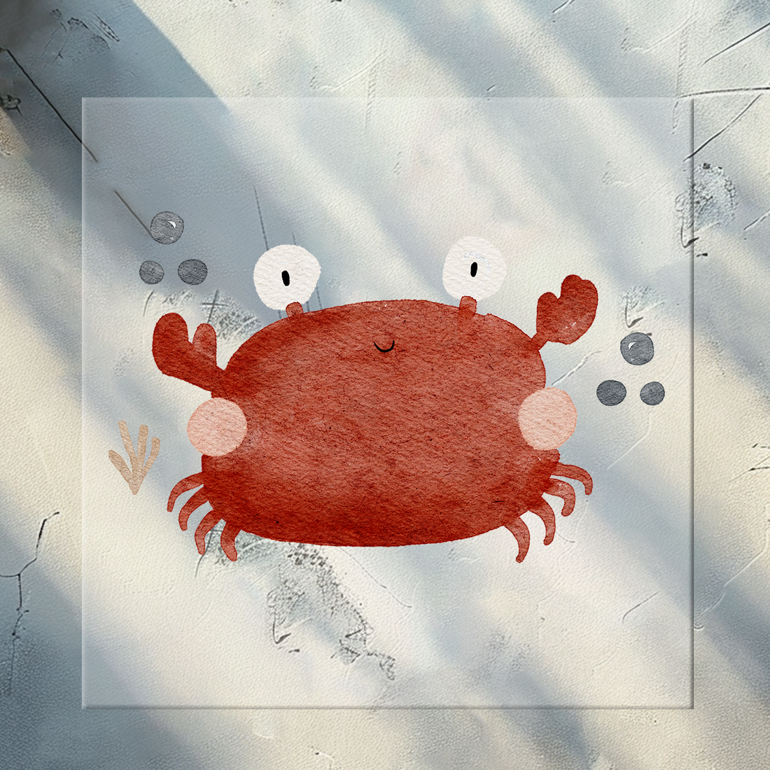 Bügelbild Kleine Krabbe KF 100-0023 10cm breit 11-3.1