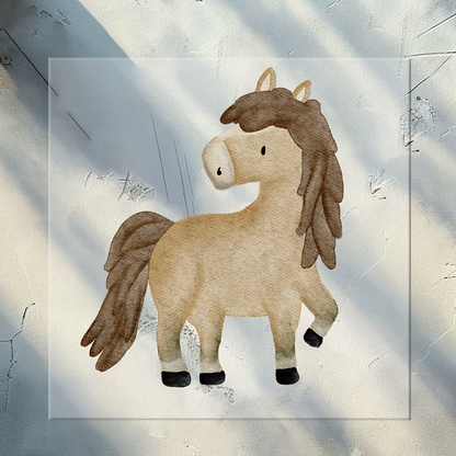 Bügelbild Galöppchen 100-0015 3cm hoch+ Label 5-1.1