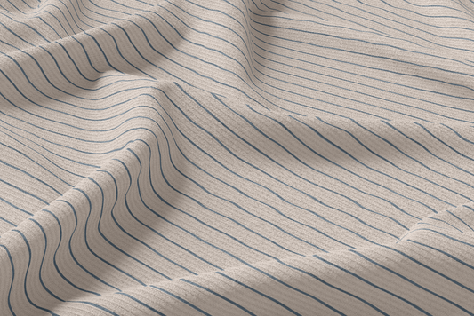 0.5m Lagerware Ribjersey 24-0063-6 Cosy Stripes Blau-Beige