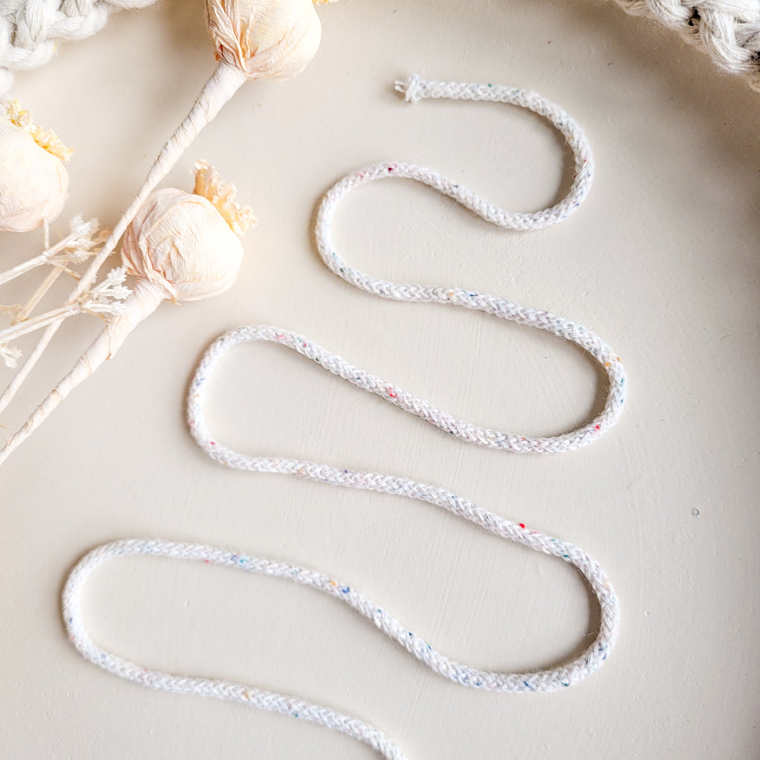 1m Baumwollkordel Konfetti 3mm 1800-0001